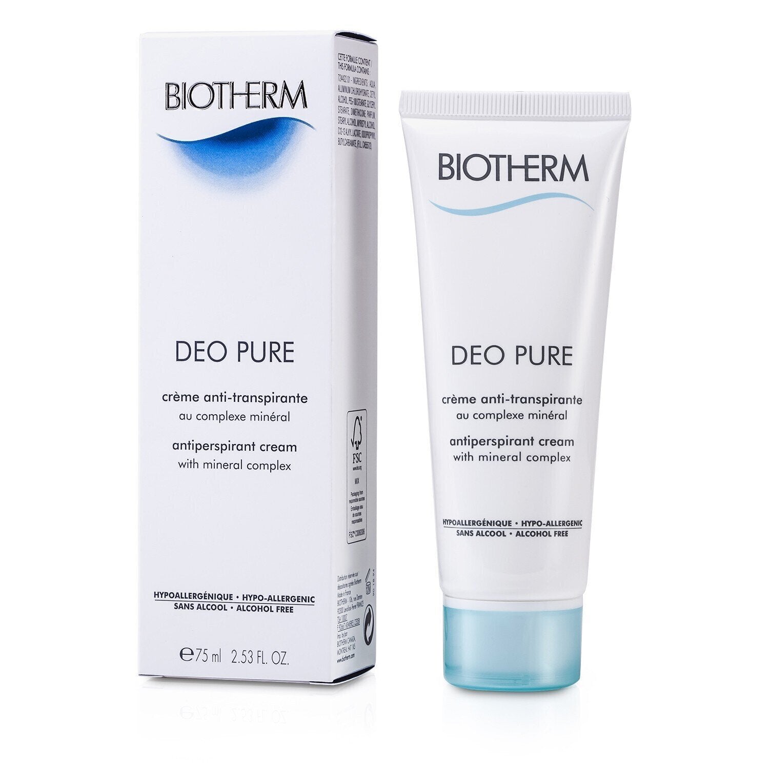 Biotherm/ビオテルム+デオピュア　アンチパースピラントクリーム +75ml/2.53oz ブランドコスメ