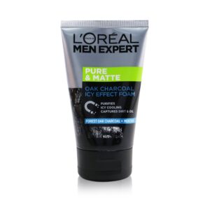 L'Oreal/ロレアル+メン エキスパート ピュア & マット アイシー エフェクト チャコール ブラック フォーム+100ml/3.4oz ブランドコスメ