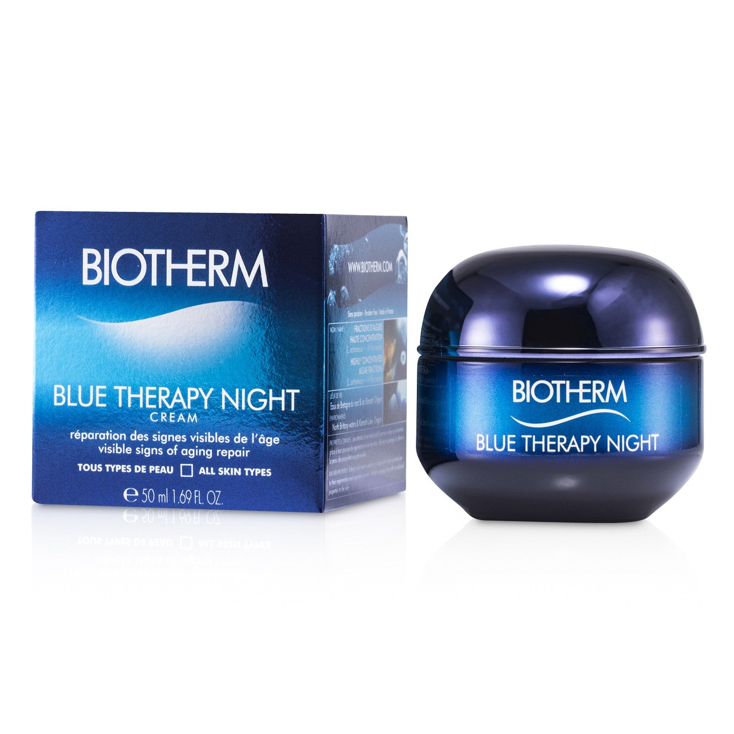 Biotherm/ビオテルム+ブルーセラピーナイトクリーム (オールスキンタイプ) +50ml/1.69oz ブランドコスメ