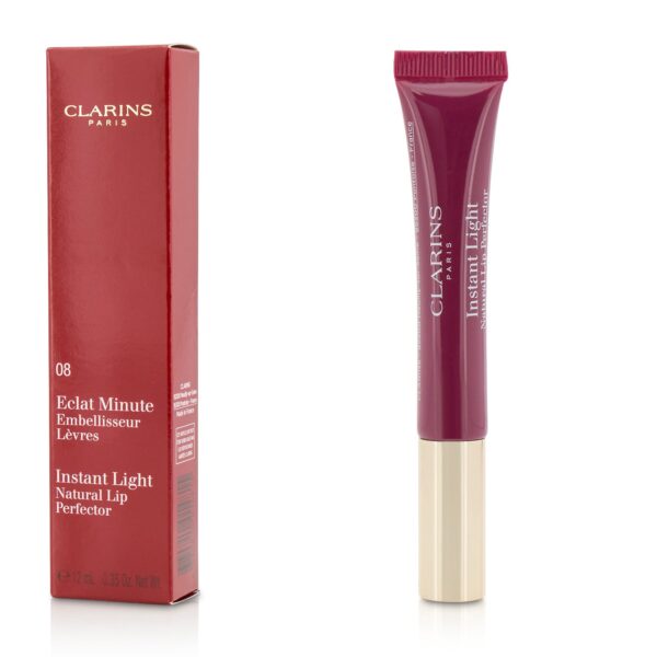 Clarins/クラランス+エクラマイニュート インスタント ライト ナチュラル リップ パーフェクター+12ml/0.35oz+# 08 Plum Shimmer ブランドコスメ