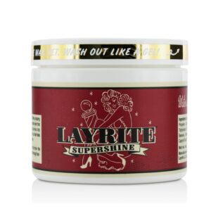 Layrite/レイライト+スーパーシャインクリーム（ミディアムホールド、ハイシャイン、水溶性）+120g/4.25oz ブランドコスメ