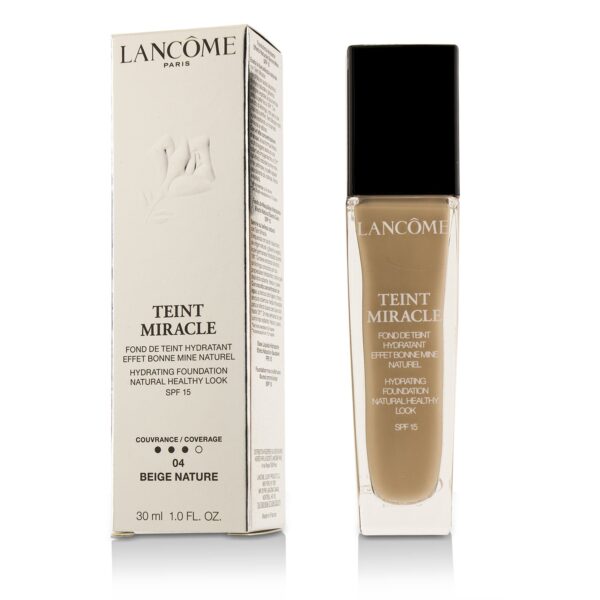 Lancome/ランコム+テント ミラクル ハイドレーティング ファンデーション ナチュラル ヘルシー ルック SPF 15+30ml/1oz+# 04 Beige Nature ブランドコスメ