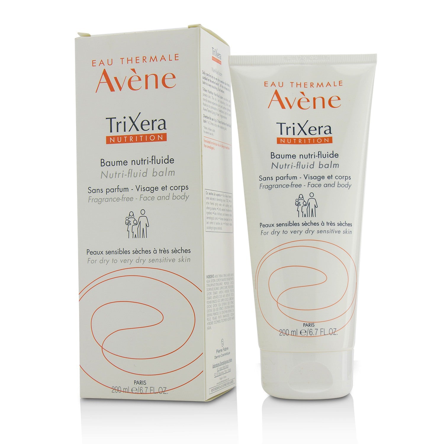 Avene/アベンヌ+TriXera Nutrition Nutri-Fluid Face & Body Balm - For Dry to Very Dry Sensitive Skin +200ml/6.7oz ブランドコスメ