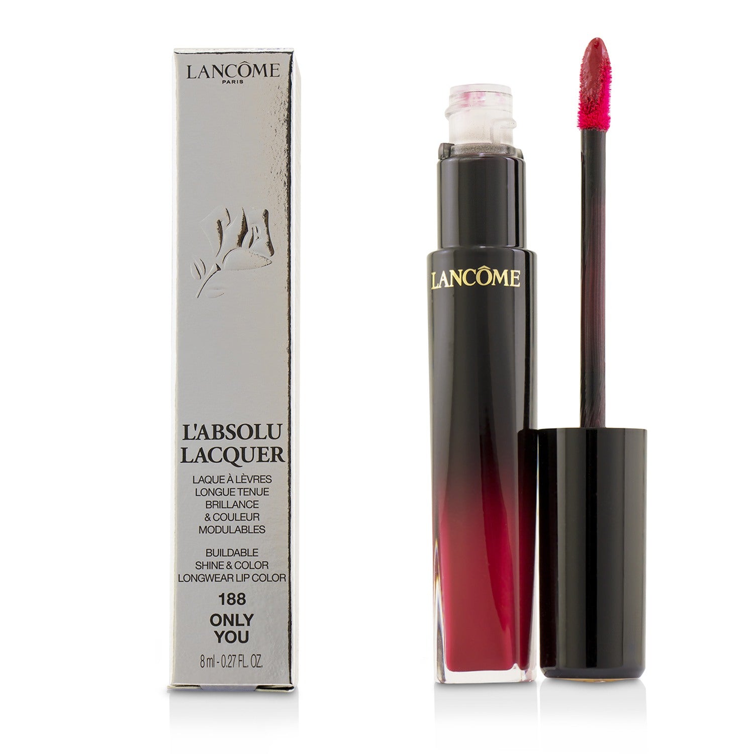 Lancome/ランコム+ラブソル ラッカー ビルダブル シャイン & カラー ロングウェア リップ カラ+8ml/0.27oz+'- # 188 Only You ブランドコスメ