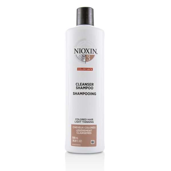 Nioxin/ナイオキシン+ダーマ ピュリファイング システム 3 クレンザー シャンプー (カラー ヘア, ライト シンニング, カラー セーフ)+500ml/16.9oz ブランドコスメ