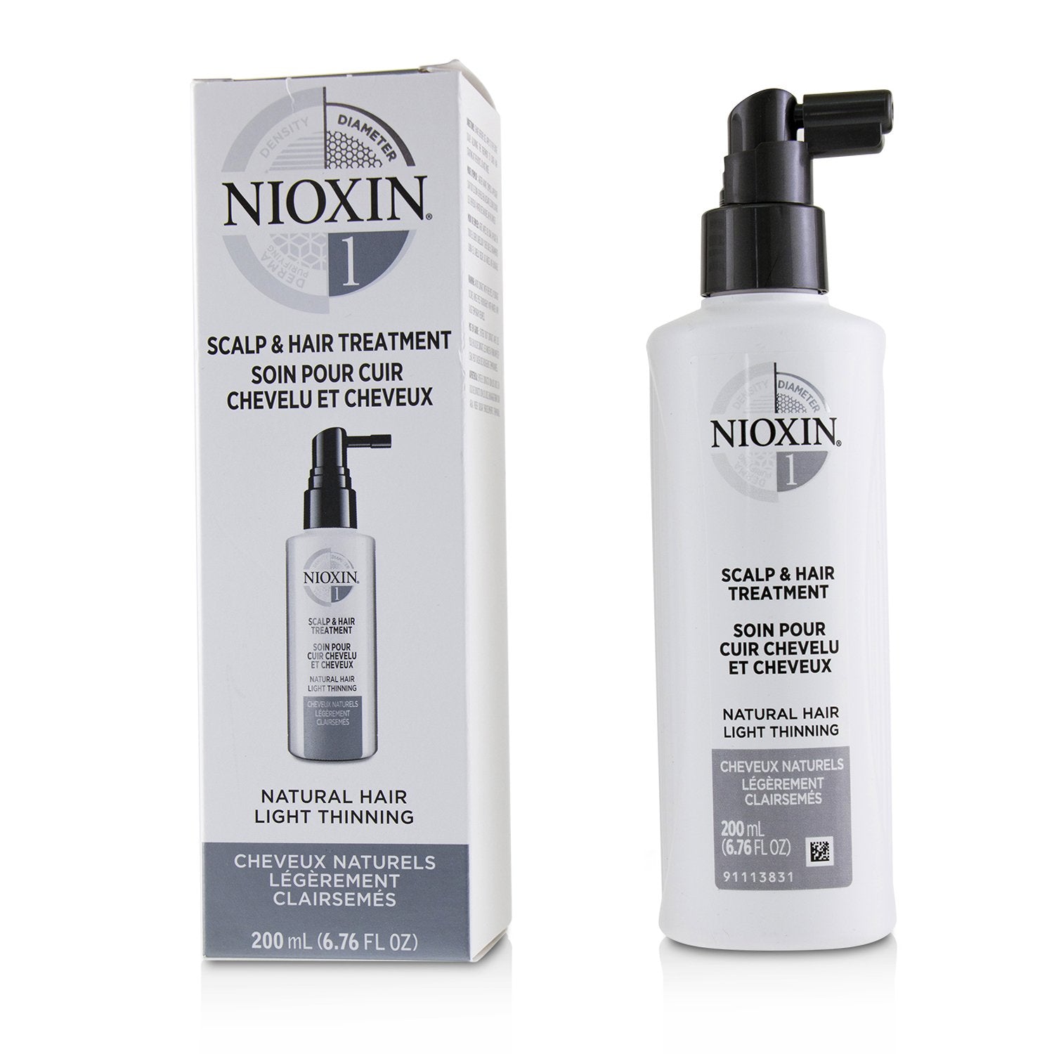 Nioxin/ナイオキシン+ダイヤメーター システム 1 スカルプ & ヘア トリートメント (ナチュラル ヘア, ライト シンニング)+200ml/6.76oz ブランドコスメ