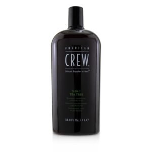 American Crew/アメリカンクルー+メン 3-IN-1 ティー ツリー シャンプー, コンディショナー and ボディ ウォッシュ+1000ml/33.8oz ブランドコスメ