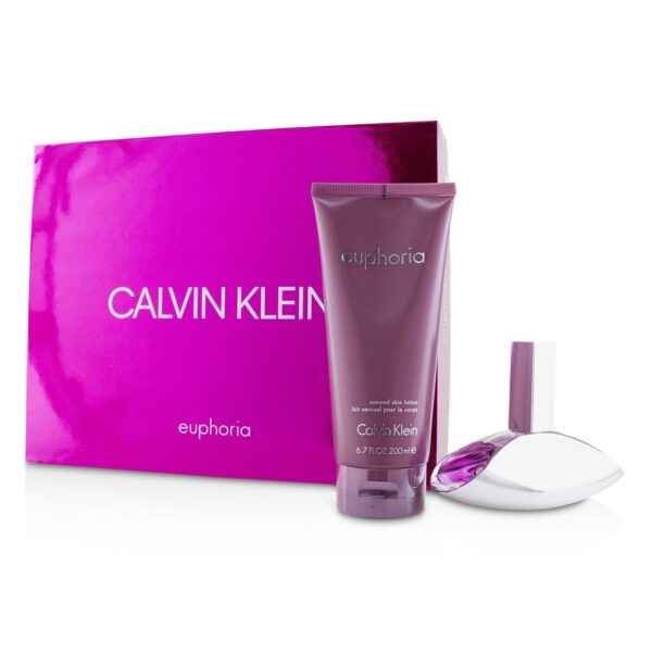 Calvin Klein/カルバン・クライン+Euphoria Coffret: Eau De Parfum Spray 50ml/1.7oz + Sensual Skin Lotion 200ml/6.7oz +2pcs ブランドコスメ