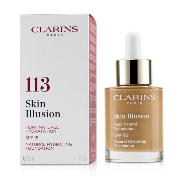 Clarins/クラランス+Skin Illusion Natural Hydrating Foundation SPF 15 # 113 Chestnut +30ml/1oz ブランドコスメ