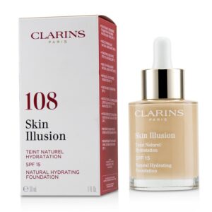 Clarins/クラランス+Skin Illusion Natural Hydrating Foundation SPF 15 # 108 Sand +30ml/1oz ブランドコスメ