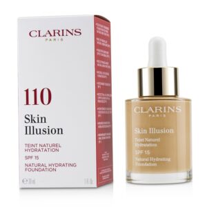 Clarins/クラランス+Skin Illusion Natural Hydrating Foundation SPF 15 # 110 Honey +30ml/1oz ブランドコスメ