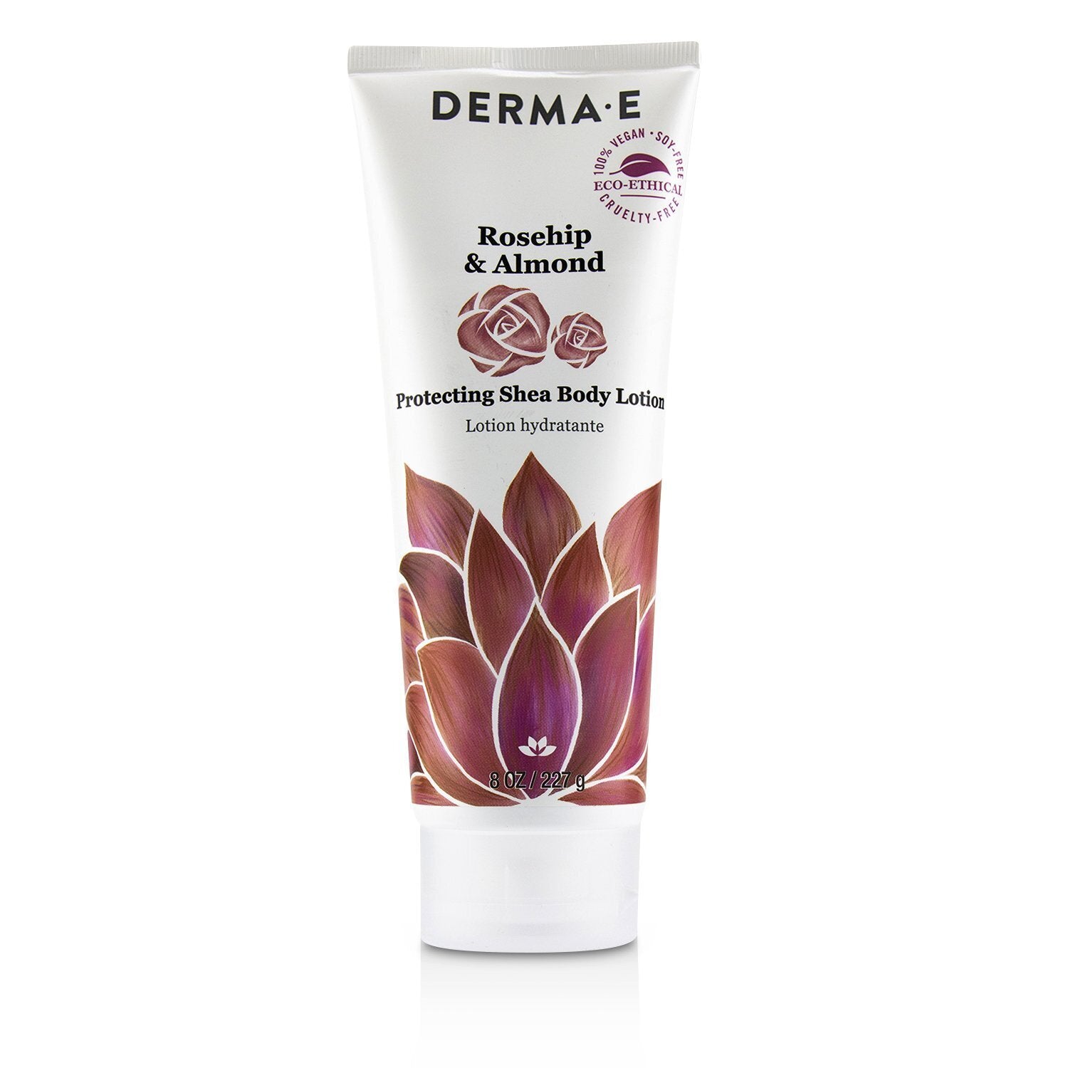 Derma E/ダーマ E+ローズヒップ&アーモンド プロテクティング シアボディローション +227g/8oz ブランドコスメ