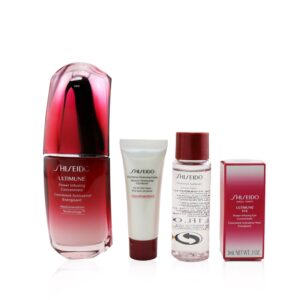 Shiseido/資生堂+スキン ディフェンス プログラム セット: アルティミューン パワー インフュージング コンセントレート 50ml + クレンジング フォーム 15ml + ソフトナー 30ml + アイ コンセントレート 3ml +4pcs ブランドコスメ