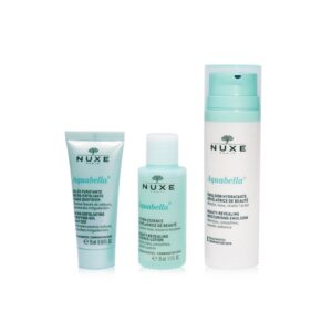 Nuxe/ニュクス+アクアベラ ハイドレーション セット (For Combination Skin): ピュリファイング ゲル 15ml + エッセンス+3pcs+1bag ブランドコスメ