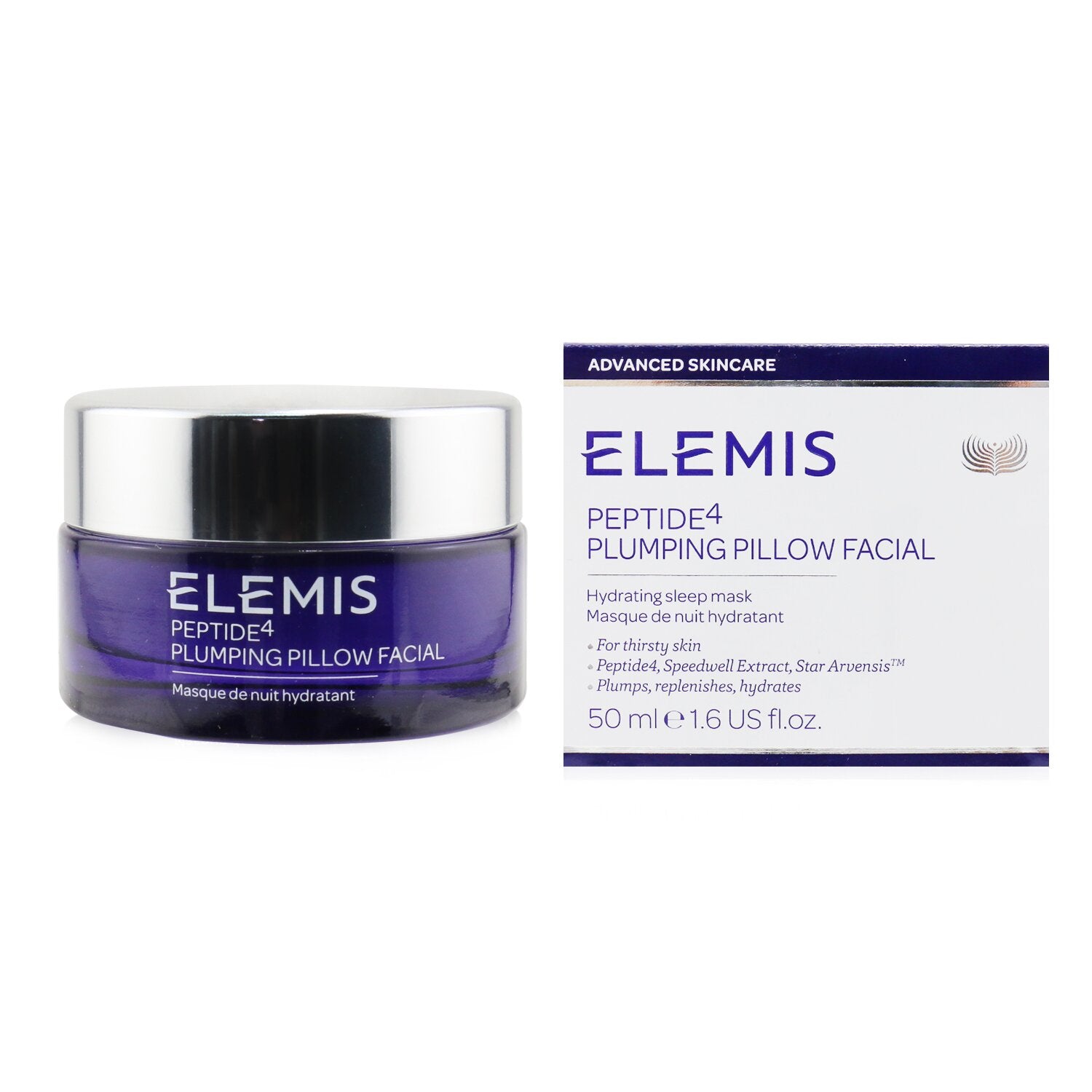 Elemis/エレミス+ペプチド4 プランピング ピロー フェイシャル ハイドレーティング スリープ マスク +50ml/1.6oz ブランドコスメ