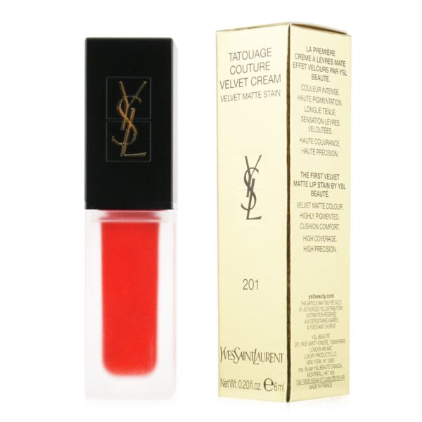 Yves Saint Laurent/イヴ・サンローラン+タトワージュ クチュール ベルベットクリーム+6ml/0.2oz+# 201 ルージュ タトワージュ ブランドコスメ