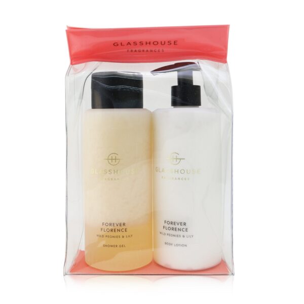 Glasshouse/グラスハウス+Forever Florence (Wild Peonies & Lily) Body Duo : Shower Gel + Body Lotion +2x400ml/13.52oz ブランドコスメ