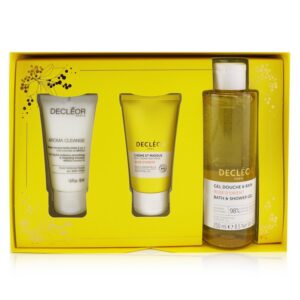 Decleor/デクレオール+Infinite Soothing Rose Damascena Skincare Set: Aroma Cleanse Cleansing Mousse+ Day Cream & Mask+ Bath & Shower Gel +3pcs ブランドコスメ