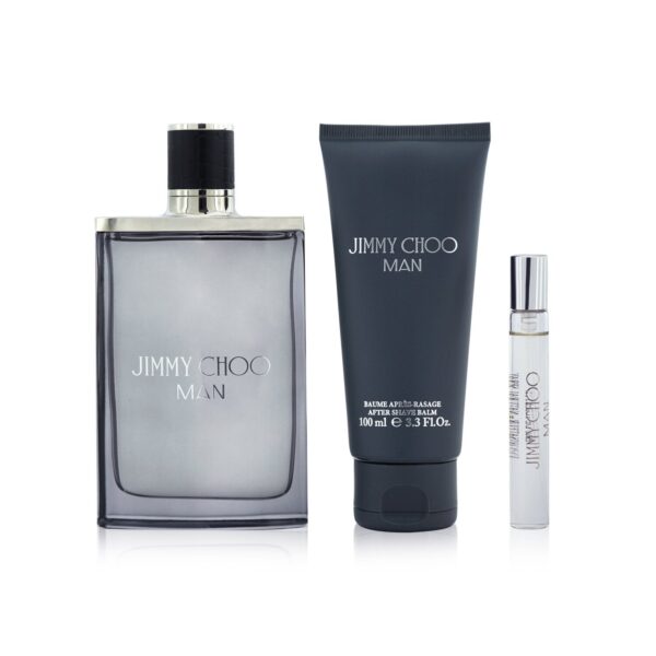 Jimmy Choo/ジミーチュウ+ジミーチューセット：オードトワレスプレー100ml / 3.4oz +オードトワレスプレー7.5ml / 0.25oz +アフターシェーブバーム100ml / 3.3oz+3pcs ブランドコスメ