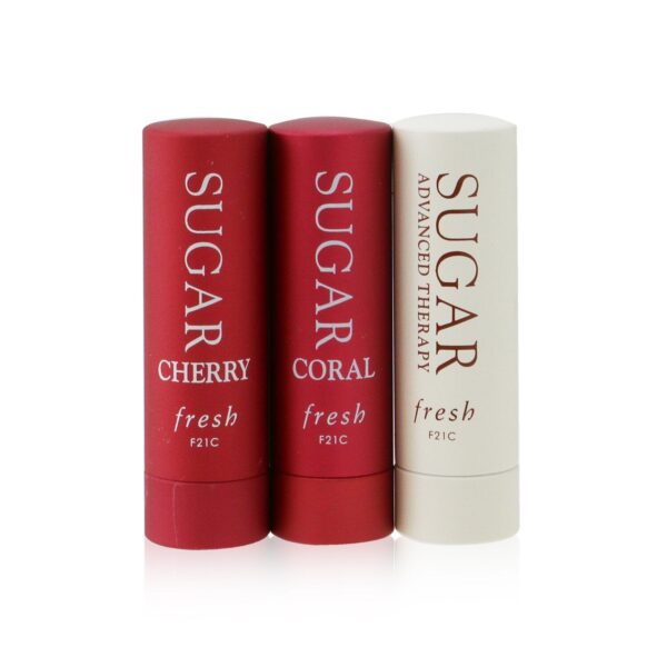 Fresh/フレッシュ+Sugar Lip Treatment Trio Set: 1x Sugar Lip Treatment Advanced Therapy +3x2.2g/0.07oz ブランドコスメ