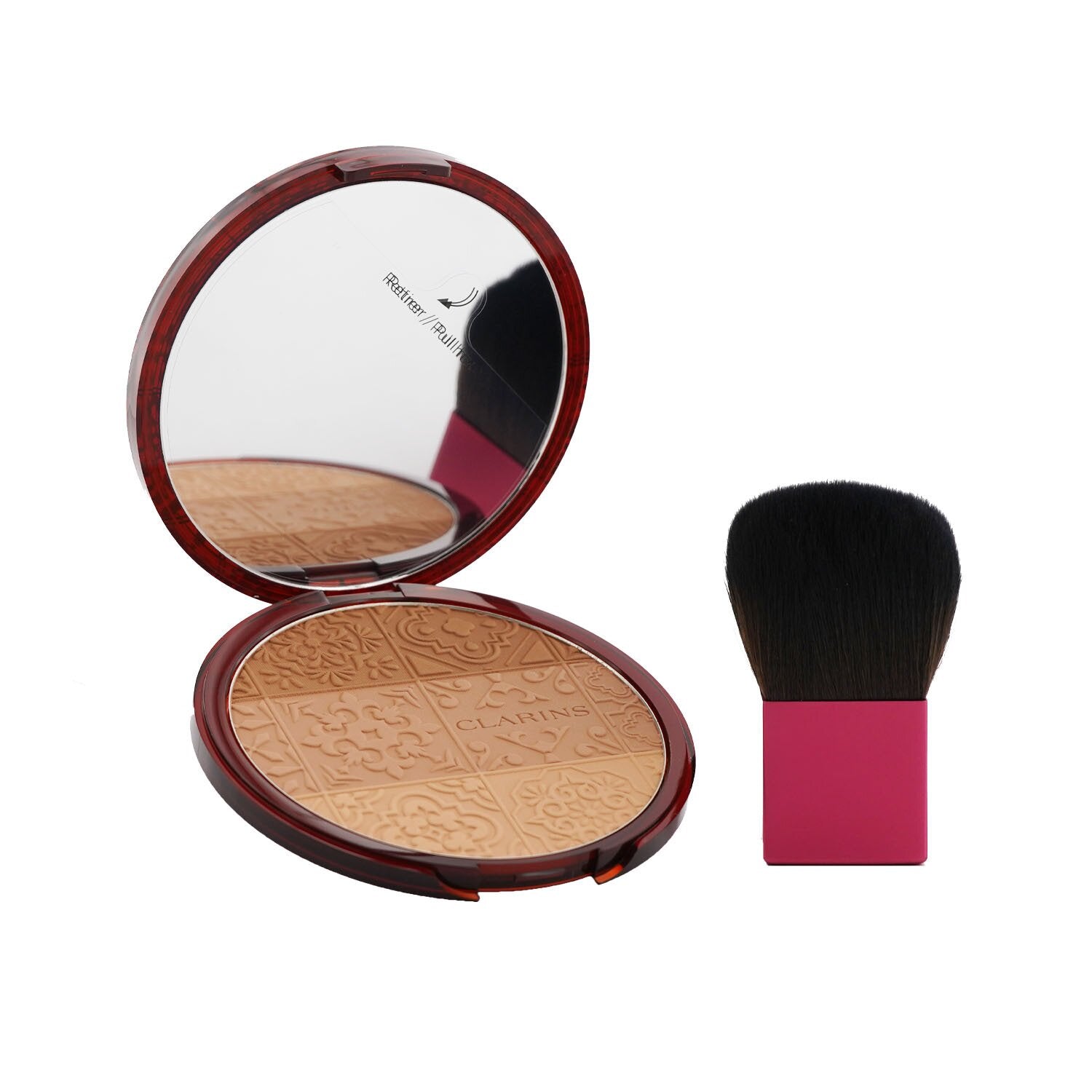 Clarins/クラランス+Bronzing Compact Set (1x Bronzing Compact, 1x Brush, 1x Pouch) +2pcs+1Pouch ブランドコスメ