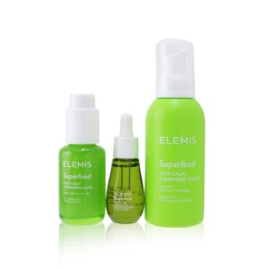 Elemis/エレミス+Superfood Superstars Set: CICA Calm Cleansing Foam 180ml+ CICA Calm Hydration Juice 50ml+ Facial Oil 15m +3pcs ブランドコスメ